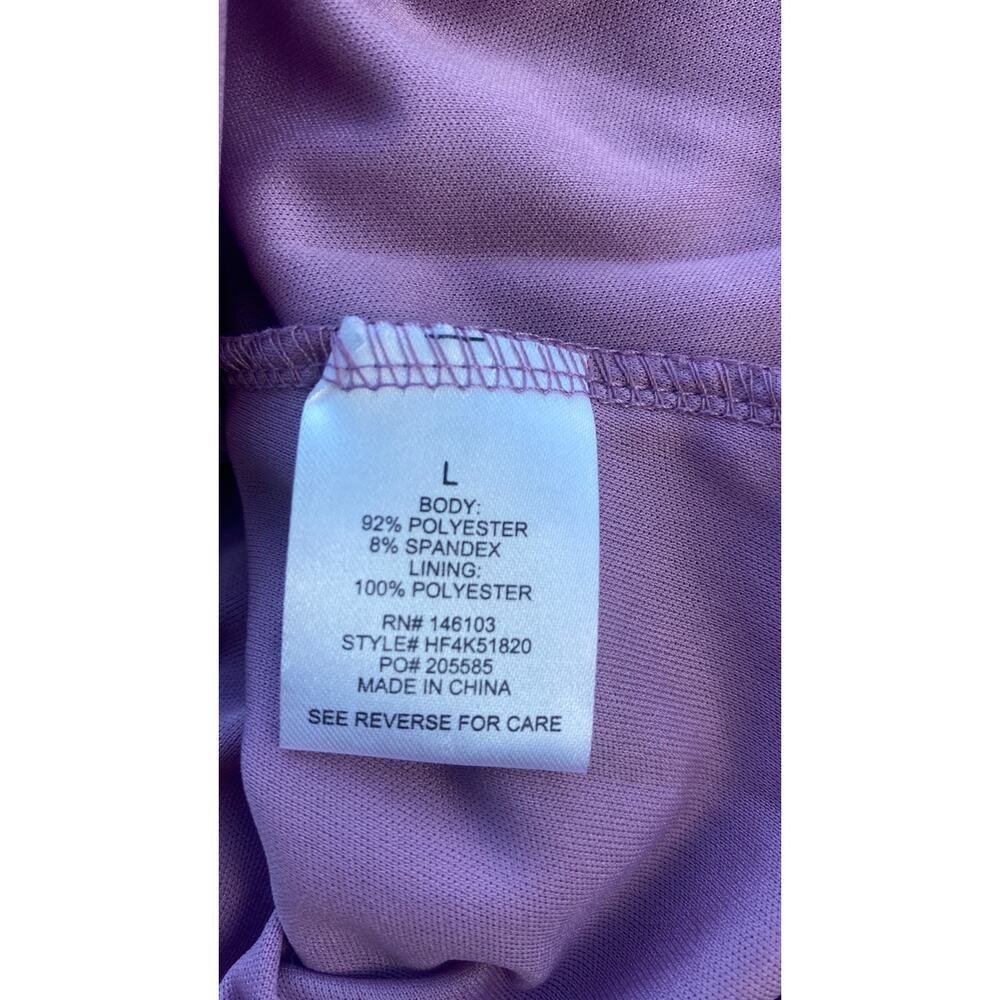 Hippie Rose Mauve Floral Ruched Mesh Mini Dress - Picture 6 of 13